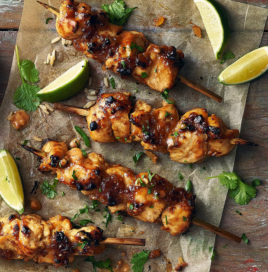 Ginger-Pepper Chicken Skewers