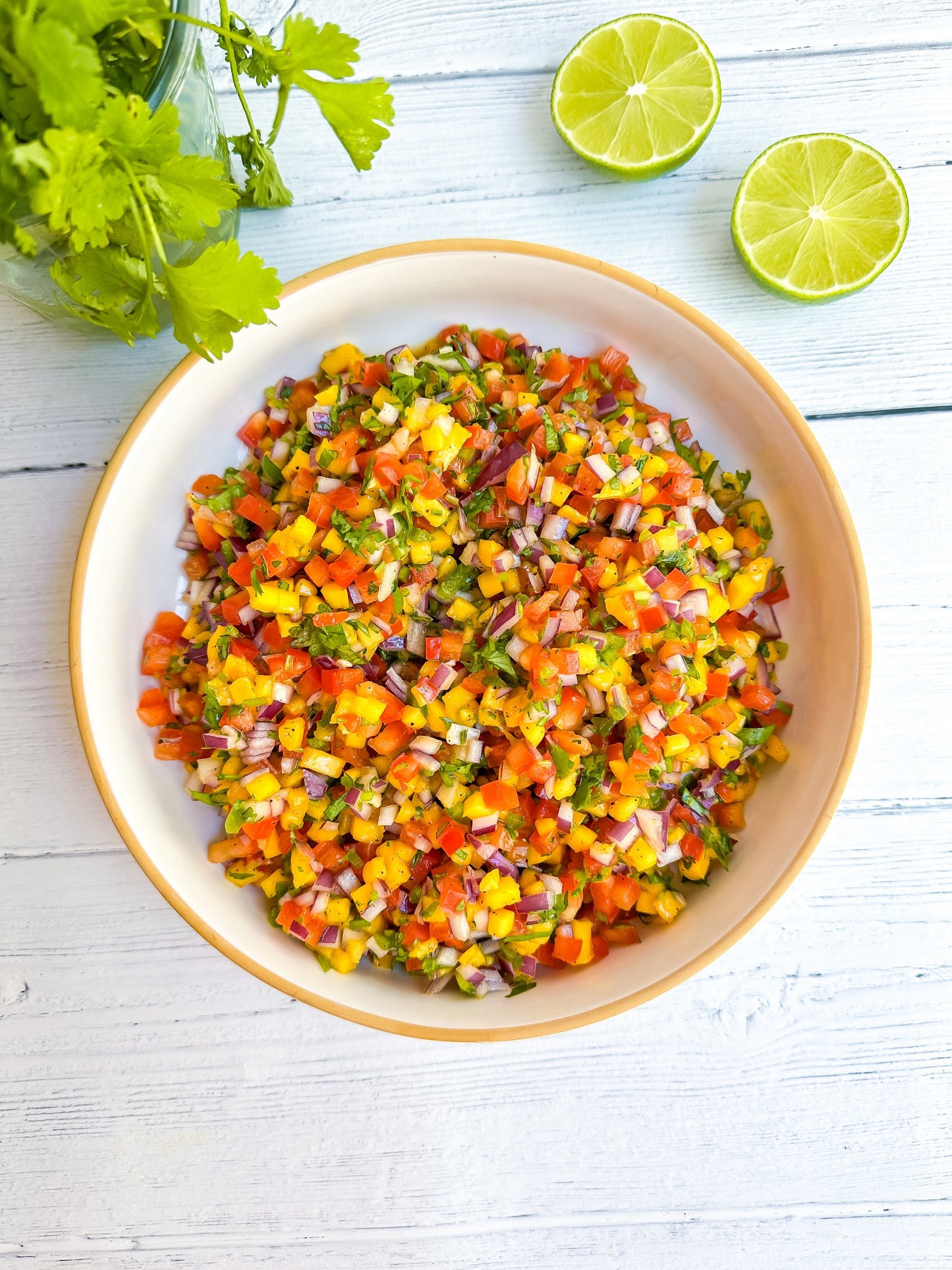 Fresh Mango Shrub Salsa