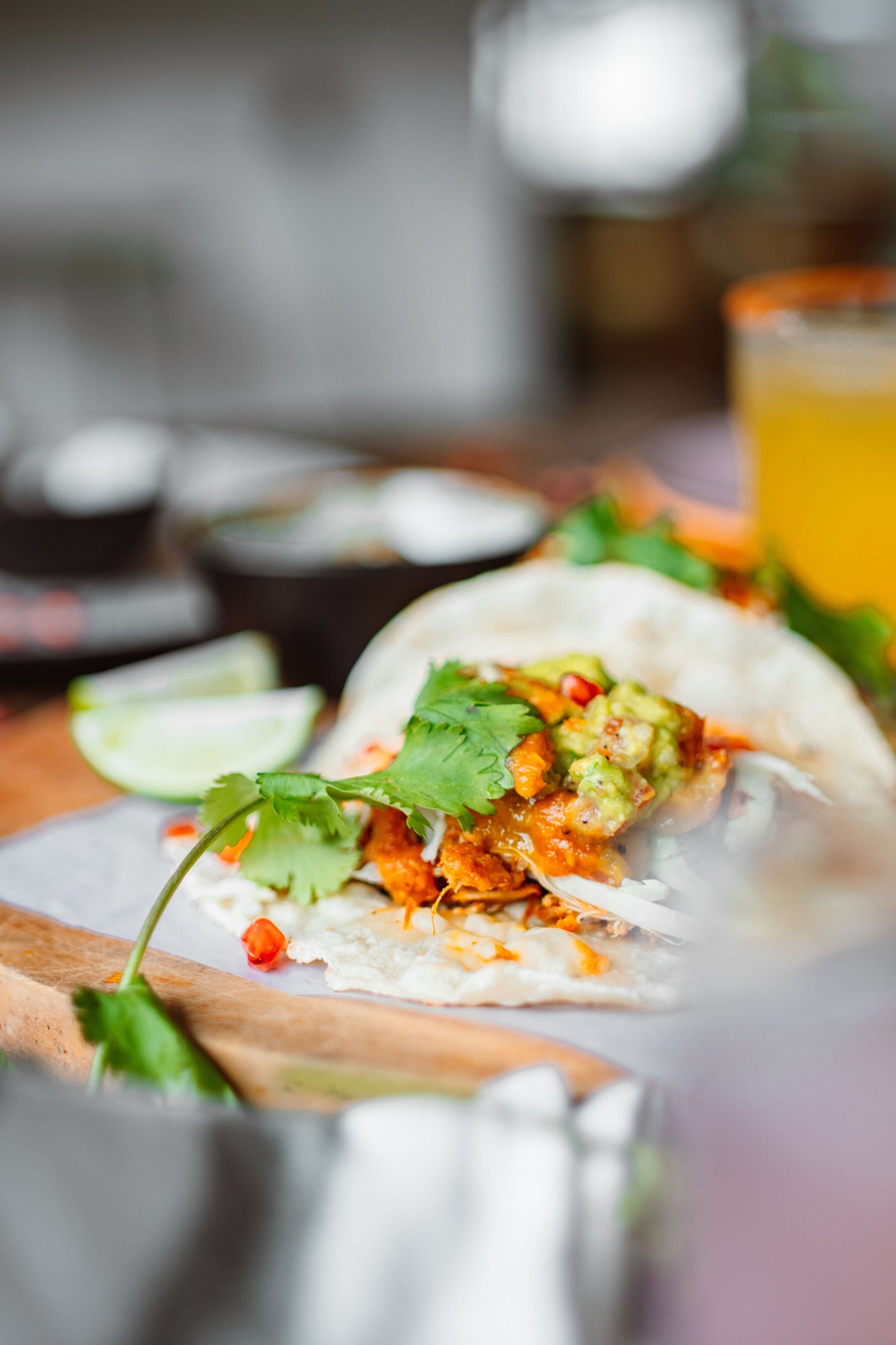 Pineapple Cilantro Shrimp Tacos