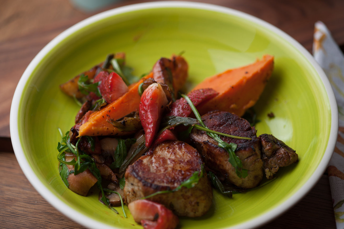 Strawberry Rhubarb Glazed Pork